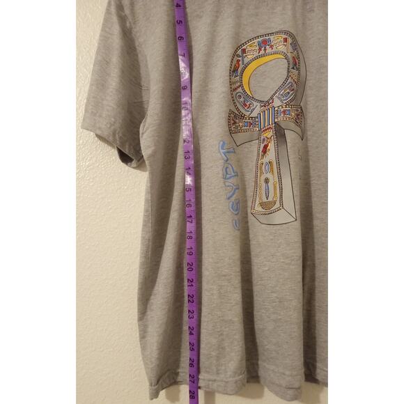 Ankh Egypt Hieroglyphs Tee Made in Egypt Gray Shirt SZ XXL - Picture 6 of 6